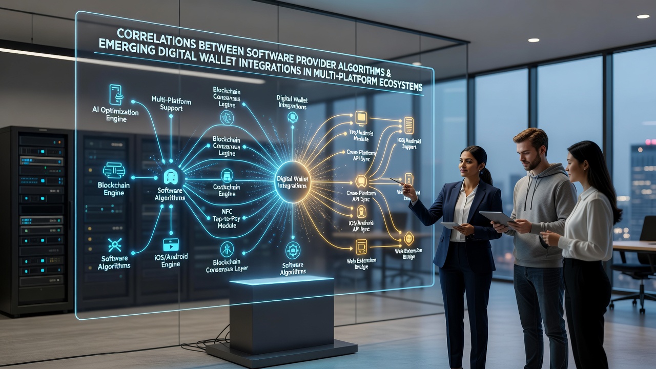 Infographic mapping algorithm adjustments to wallet transaction flows in global gaming markets