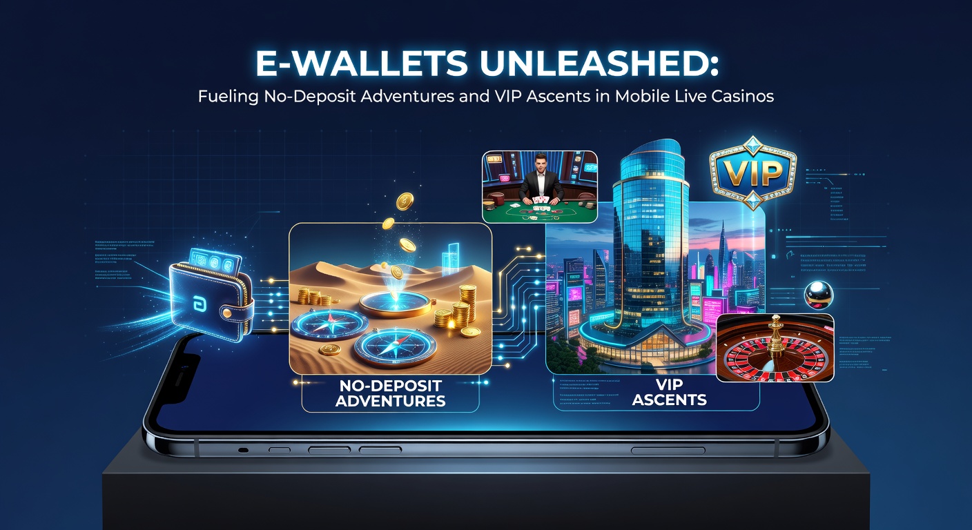 Dynamic graphic of VIP ladder ascending with e-wallet transactions, live dealer icons, and reward badges glowing on a smartphone