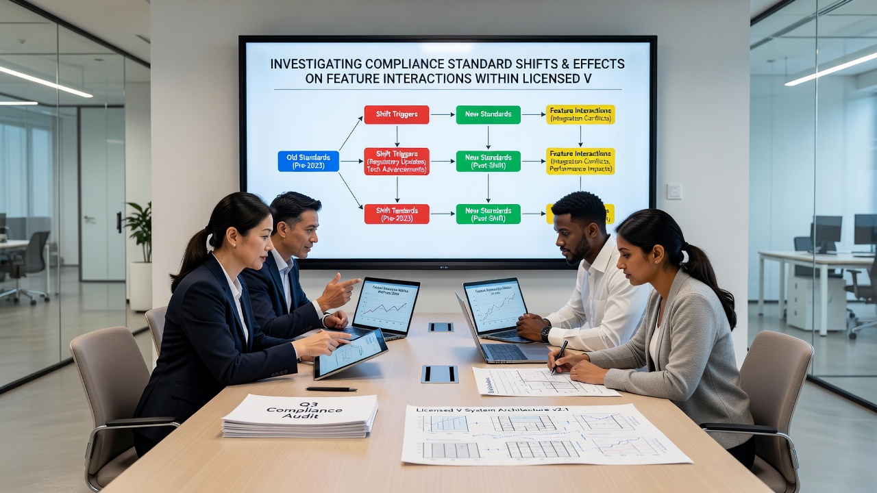 Network architecture diagrams showing feature interaction pathways under new compliance rules