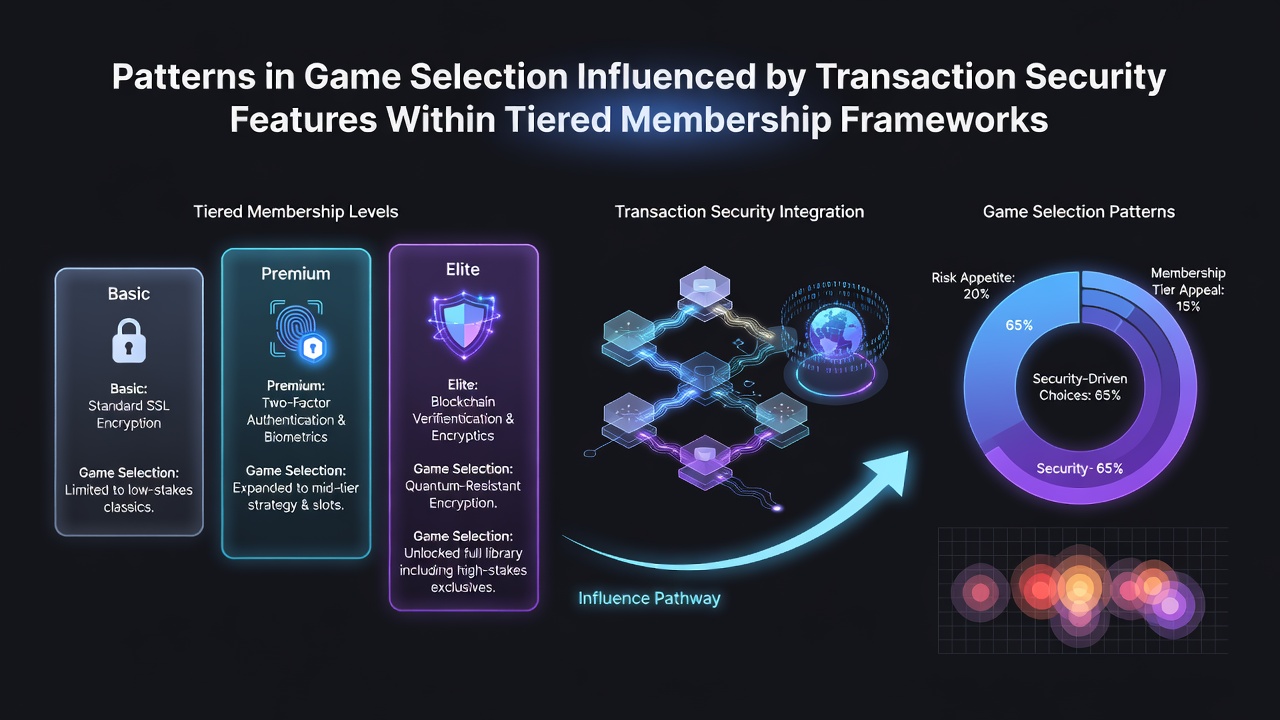 Visual representation of tiered membership progression connected to various game categories and secure payment pathways